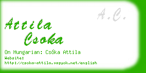 attila csoka business card