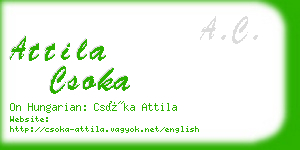 attila csoka business card